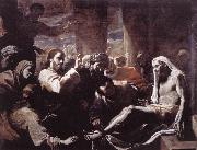 PRETI, Mattia The Raising of Lazarus  hfy oil on canvas